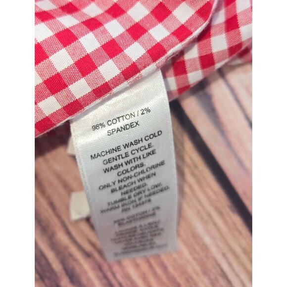 Vineyard Vines Mens Red Gingham Button-Down Classic Fit Tucker Shirt Large - Picture 6 of 8